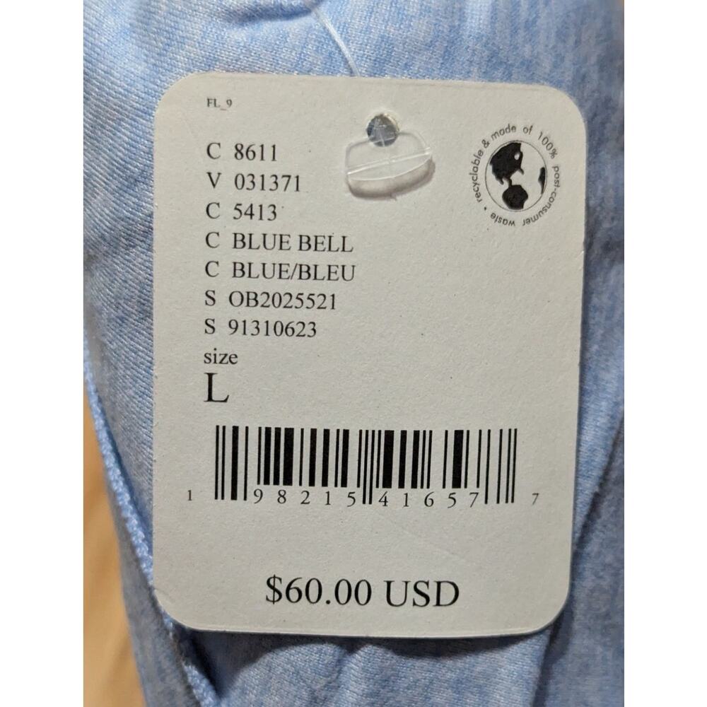 Free People FP Movement HATCH Blue Right On Run Long Sleeve Casual Layer Top, L - Picture 3 of 7